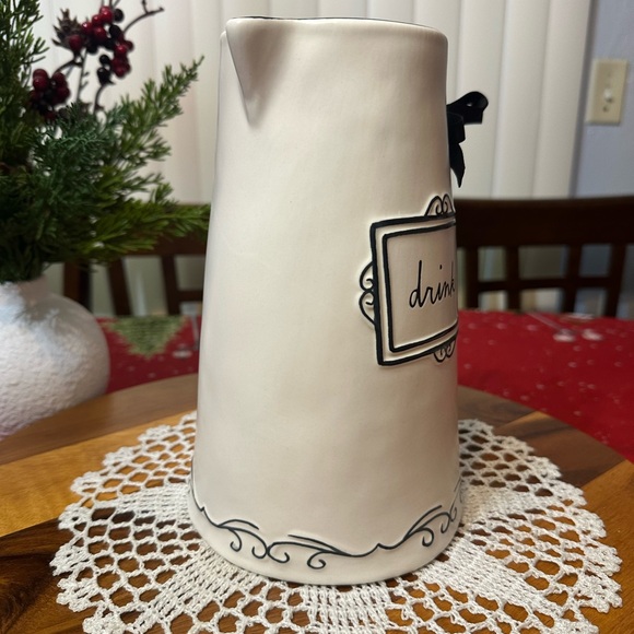 RAE DUNN ceramic “DRINK” pitcher - Picture 3 of 8